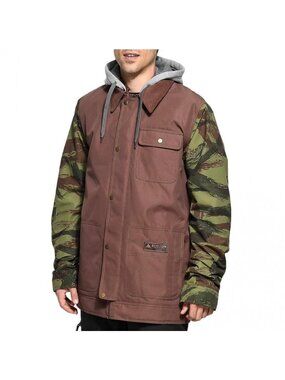 Burton 'Dunmore' Men's Snow Jacket In Chestnut/Brush Camo Sz M